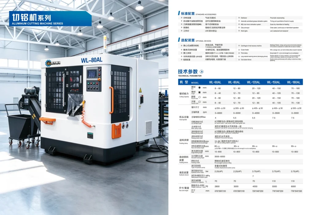 WL AL Series Aluminum Cutting Machines