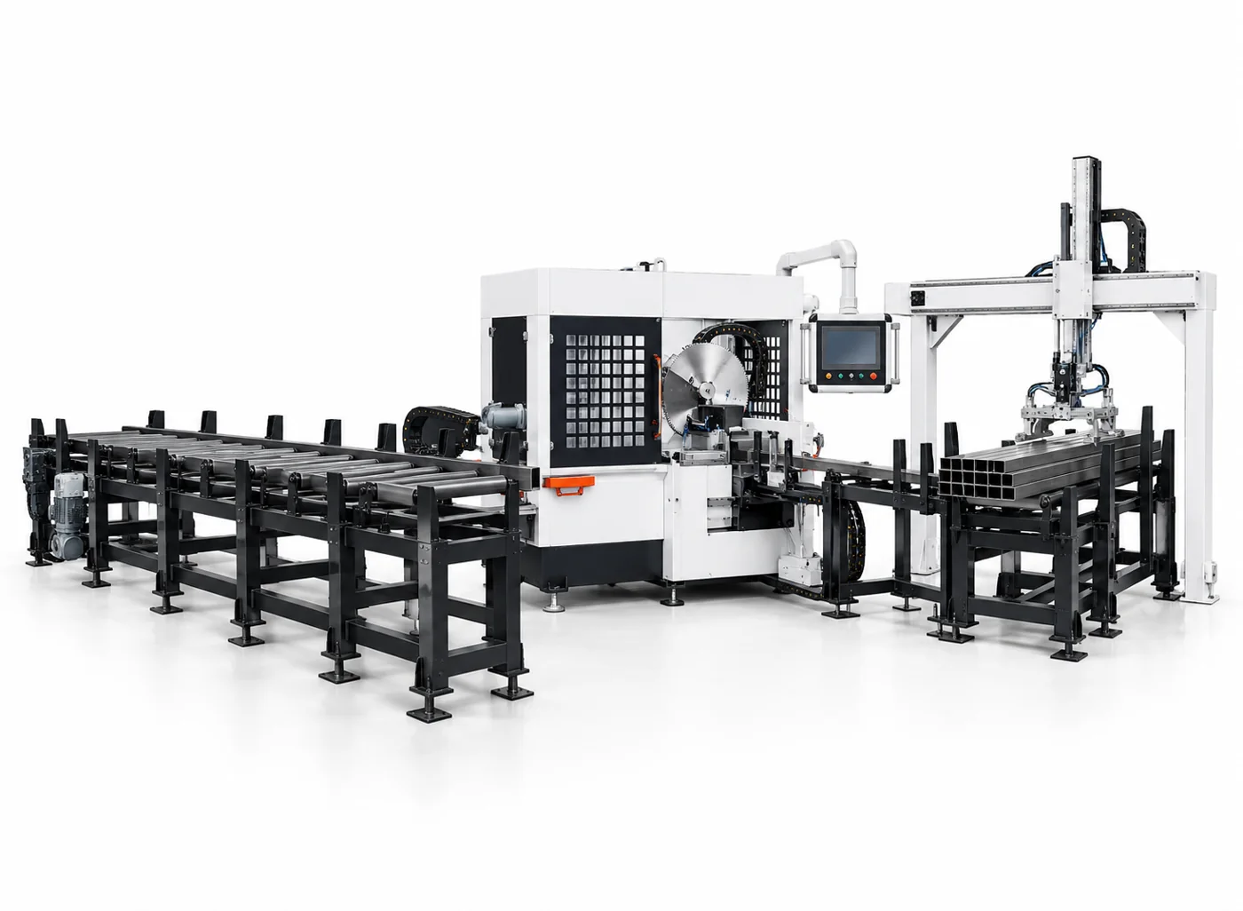 Automated metal circular sawing production line